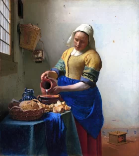 The Milkmaid 1660 by Johannes Vermeer