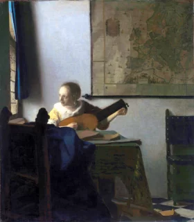 Young Woman with a Lute 1662-63 by Johannes Vermeer