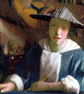 Girl with a Flute 1665-75 by Johannes Vermeer