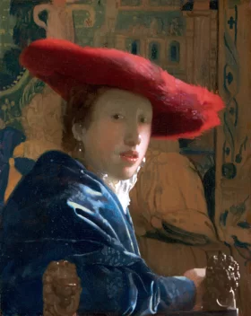 Girl with a Red Hat by Johannes Vermeer
