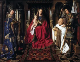 The Virgin and Child with Canon van der Paele by Jan Van Eyck
