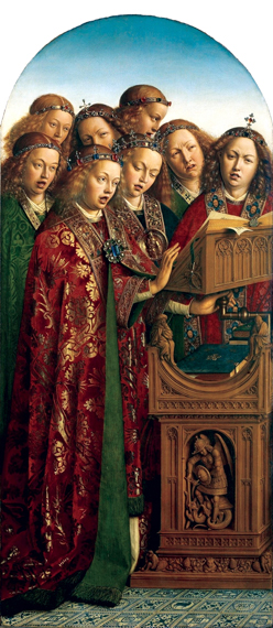 2. The Ghent Altarpiece Singing Angels by Jan Van Eyck