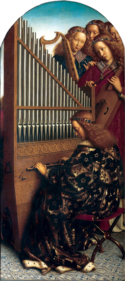6. The Ghent Altarpiece Angel Musicians by Jan Van Eyck
