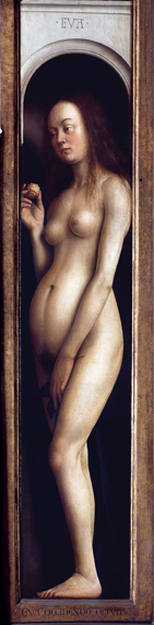 7. The Ghent Altarpiece Eve by Jan Van Eyck