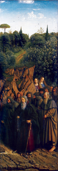 11. The Ghent Altarpiece Pilgrims by Jan Van Eyck