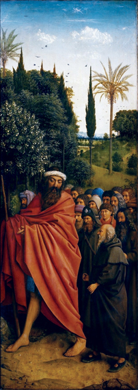 12. The Ghent Altarpiece Hermits by Jan Van Eyck