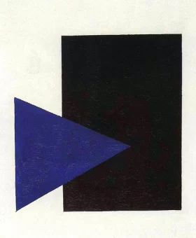 Suprematism with Blue Triangle and Black Square 1915 by Kazimir Malevich