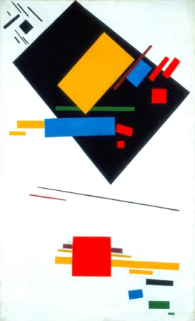 Suprematist painting (with black trapezium and red square) 1915 by Kazimir Malevich