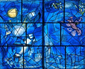 American WIndow panel-center by Marc Chagall (Inspired by)