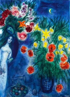 Deux Bouquets à High Falls 1948 by Marc Chagall (Inspired by)