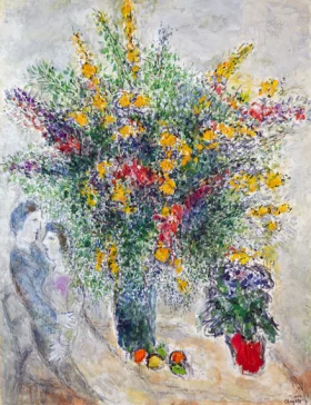 Fleurs Dans la Lumière by Marc Chagall (Inspired by)