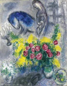 Roses et mimosas by Marc Chagall (Inspired by)
