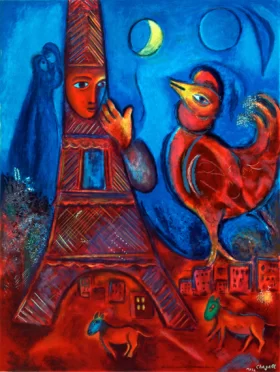 Bonjour Paris by Marc Chagall (Inspired by)