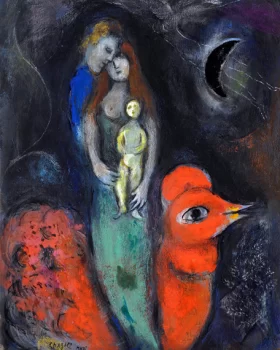 La Famille et le Coq Rouge by Marc Chagall (Inspired by)