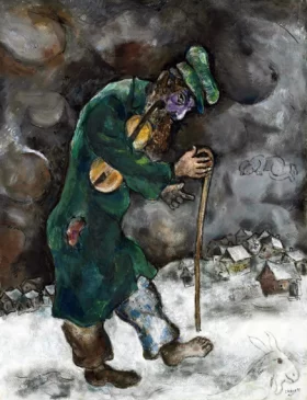Vieux juif au violon by Marc Chagall (Inspired by)