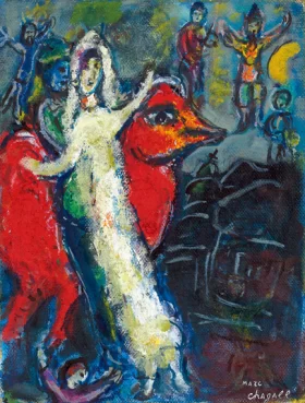 Les Mariés au Coq Rouge by Marc Chagall (Inspired by)