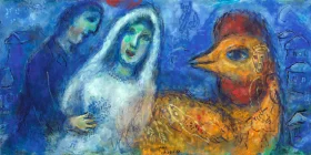 Les Mariés au Coq by Marc Chagall (Inspired by)