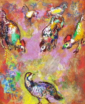 La Perdrix et Les Coqs by Marc Chagall (Inspired by)