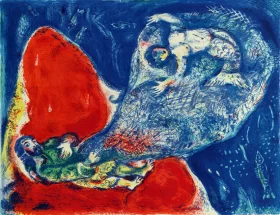 When Abdullah Got the Net Ashore... by Marc Chagall (Inspired by)