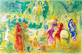 Wedding Feast In the Nymphs' Grotto by Marc Chagall (Inspired by)