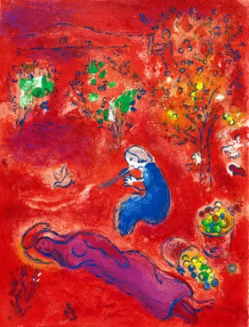 Daphnis and Chloe--Noon, In Summer by Marc Chagall (Inspired by)