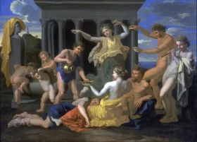 Bacchanale Before a Temple by Nicolas Poussin