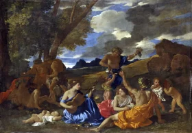 Bacchanale to the guitar player by Nicolas Poussin