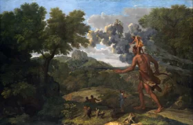 Blind Orion Searching for the Rising Sun 1658 by Nicolas Poussin