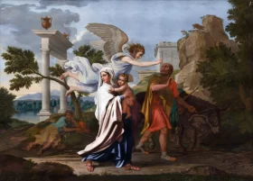 The Flight into Egypt 1657 by Nicolas Poussin