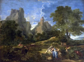 Landscape with Polyphemus 1649 by Nicolas Poussin