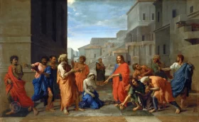 Christ and the adulterous woman 1653 by Nicolas Poussin