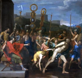 Camille Delivers the Schoolmaster of Falerii to His Pupils 1637 by Nicolas Poussin