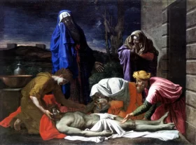 The lamentation over the dead Christ by Nicolas Poussin