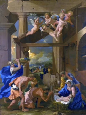 The Adoration of the Shepherds by Nicolas Poussin
