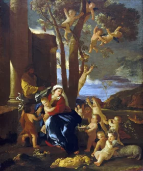 The Rest on the Flight into Egypt 1627 by Nicolas Poussin