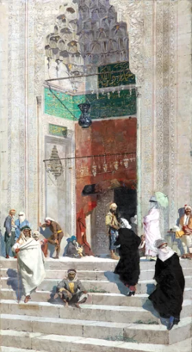 In Front of the Green Mosque by Osman Hamdi Bey