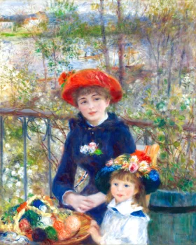Two Sisters (On the Terrace) 1881 by Pierre Auguste Renoir