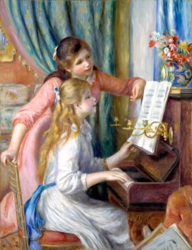 Two Young Girls at the Piano 1892 by Pierre Auguste Renoir