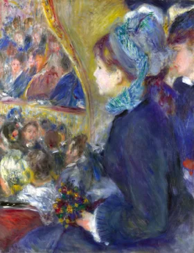 At the theatre (La Première Sortie) by Pierre Auguste Renoir