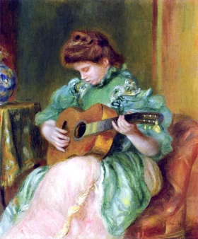 Woman with a Guitar by Pierre Auguste Renoir