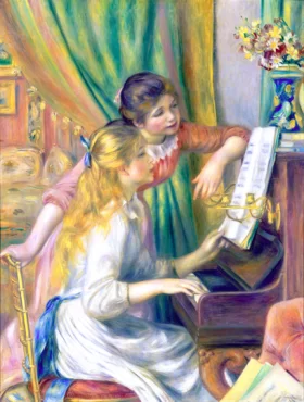 Young Girls at the Piano 1892 by Pierre Auguste Renoir