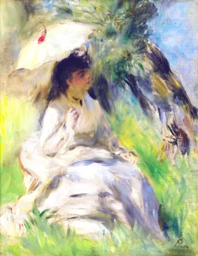 Jeune Femme a L'ombrelle, 1872 by Pierre Auguste Renoir