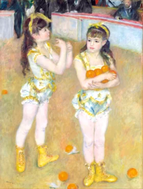 Acrobats at the Cirque Fernando (Francisca and Angelina Wartenberg) by Pierre Auguste Renoir