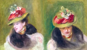 Double Portrait De Jeanne Baudot by Pierre Auguste Renoir