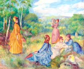 Jeunes Filles Jouant Au Volant by Pierre Auguste Renoir