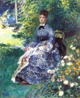 La Tapisserie Dans Le Parc, Camille Monet by Pierre Auguste Renoir