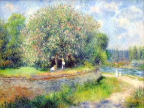 Chestnut in Blossom by Pierre Auguste Renoir
