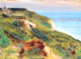 Varengeville Church and Cliffs, 1880 by Pierre Auguste Renoir