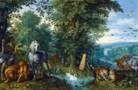 The Garden Of Eden With The Fall Of Man by Pieter Bruegel the elder