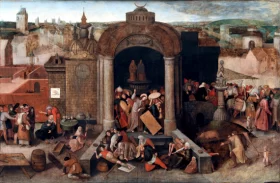 Christ Driving The Traders From The Temple by Pieter Bruegel the elder